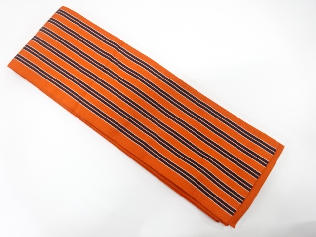 JAPANESE HANHABA OBI / CHIKUZEN HAKATA / WOVEN STRIPE